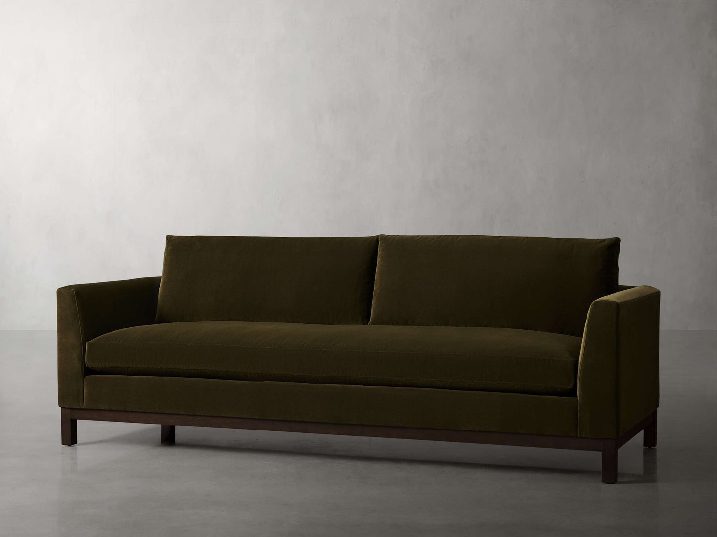 Everett Bench-Seat Sofa by Arhaus (in Vanni Olive)
