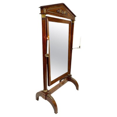 French Ormolu Cheval Mirror, Late 19th Century