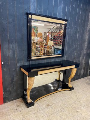 Baroque Style Console Table & Mirror Set, 1950s