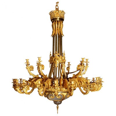 Napoleon III Era Gilt Bronze and Glass Chandelier