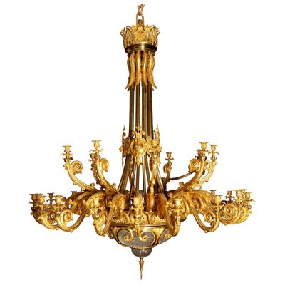 Napoleon III Era Gilt Bronze and Glass Chandelier